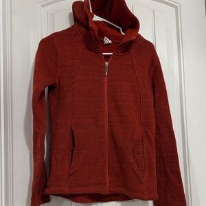 Bench women’s Rust Red fleeced Hooded Zip-Up Sweater